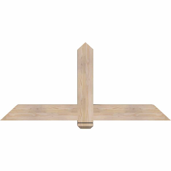 Ekena Millwork Eugene Smooth Timber Gable Bracket, Douglas Fir, 60"W x 27"H x 5 1/2"D x 5 1/2"F, 11/12 Pitch GBW060X27X0606EUG00SDF - main
